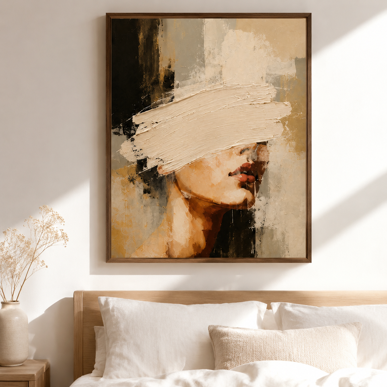 Abstract Neutral Woman Canvas Aura Canvas