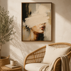 Abstract Neutral Woman Canvas Aura Canvas