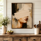 Abstract Neutral Woman Canvas Aura Canvas