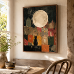 Black Cat Moon Canvas Wall Art Aura Canvas