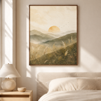 Neutral Mountain Sunrise Canvas Aura Canvas