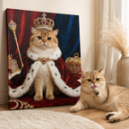 Royal Cat Canvas Wall Art Aura Canvas