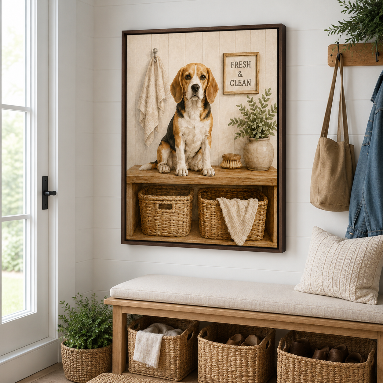 Custom Pet Laundry Room Portrait Canvas Aura Canvas