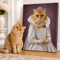 Custom Princess Cat Portrait Canvas Aura Canvas