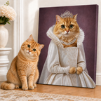 Custom Princess Cat Portrait Canvas Aura Canvas