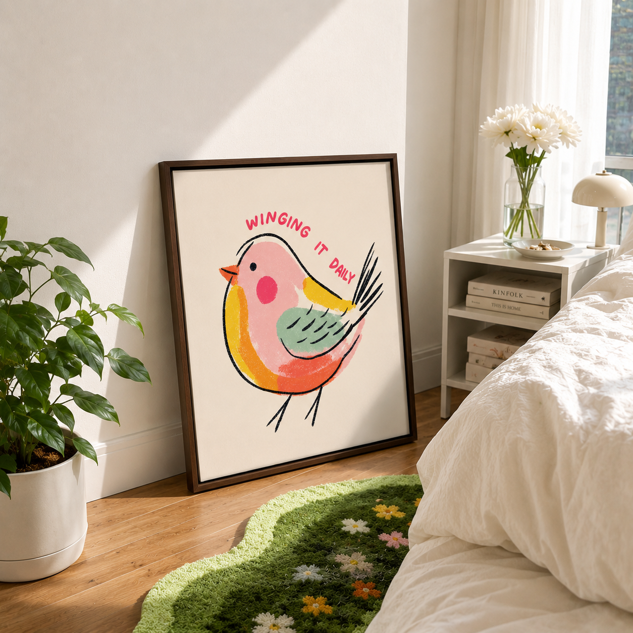 Winging It Daily Bird Canvas Wall Art Aura Canvas