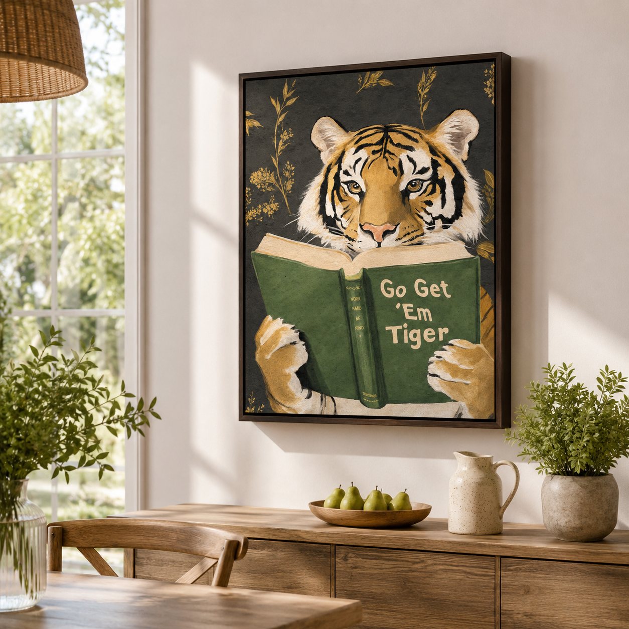 Go Get ’Em Tiger Canvas Wall Art Aura Canvas