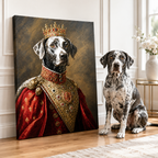 Custom Royal Pet Portrait Canvas Aura Canvas