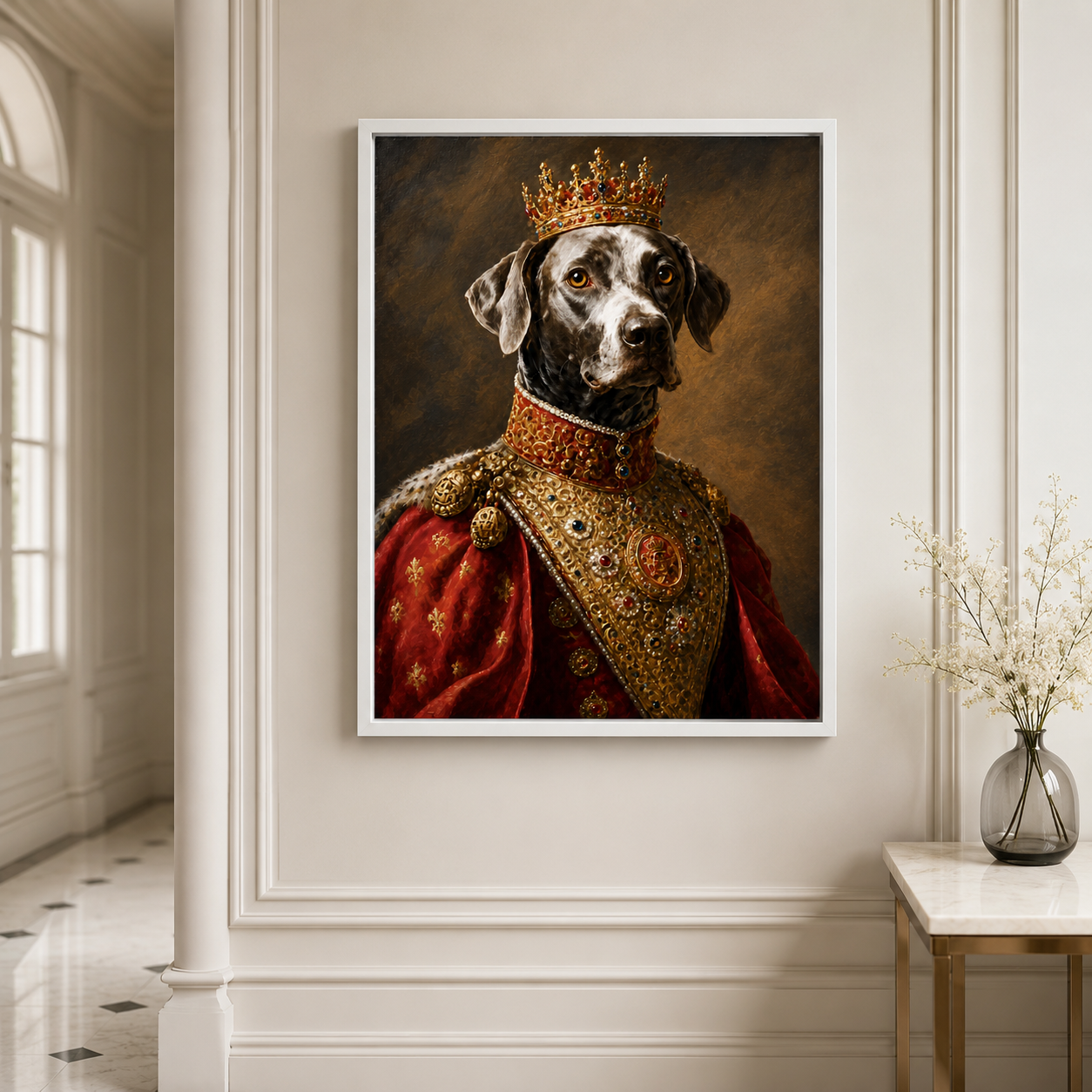 Custom Royal Pet Portrait Canvas Aura Canvas