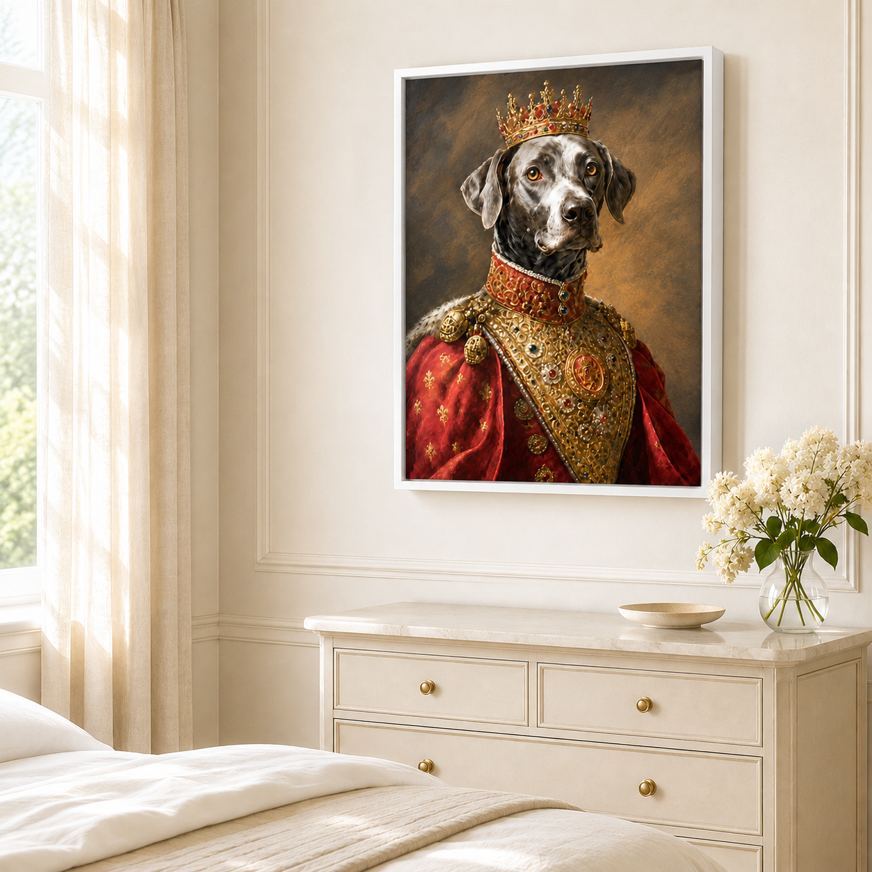 Custom Royal Pet Portrait Canvas Aura Canvas