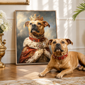 Custom Pet King Portrait Canvas Aura Canvas