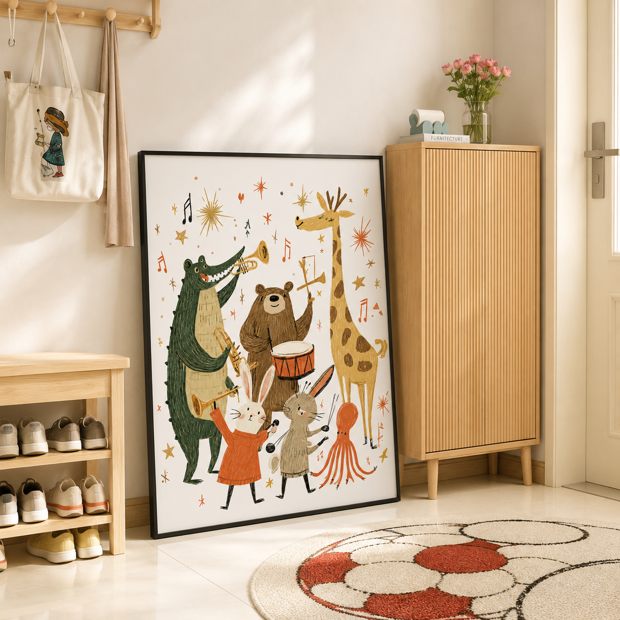 Animal Band Canvas Wall Art Aura Canvas