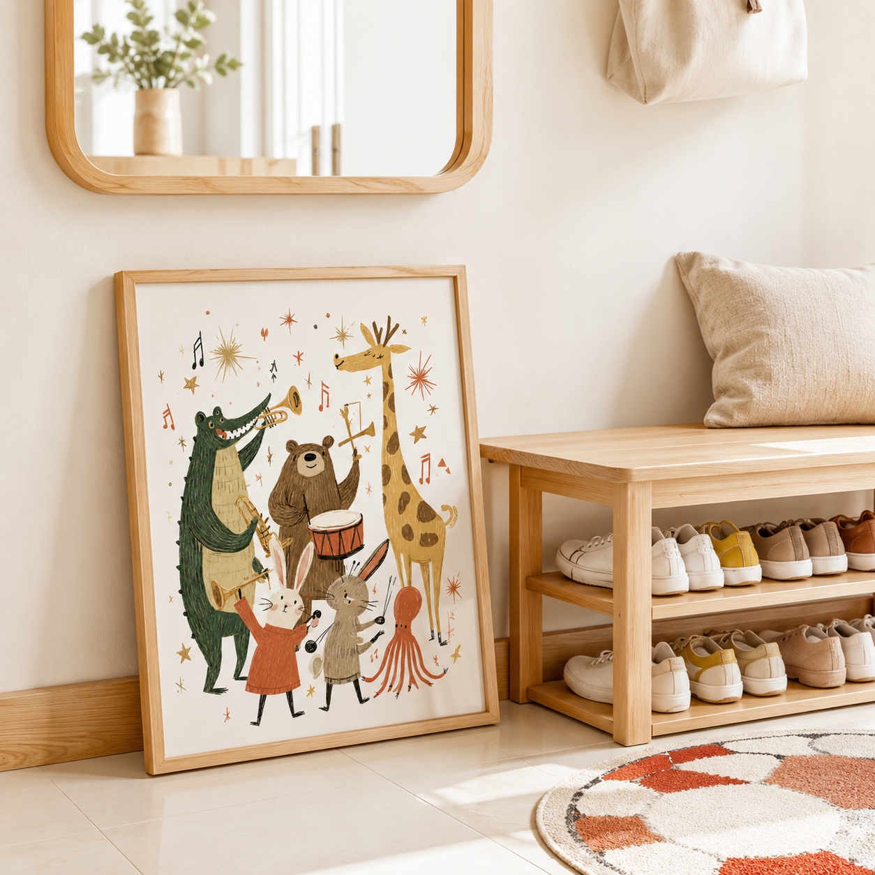 Animal Band Canvas Wall Art Aura Canvas