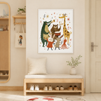 Animal Band Canvas Wall Art Aura Canvas