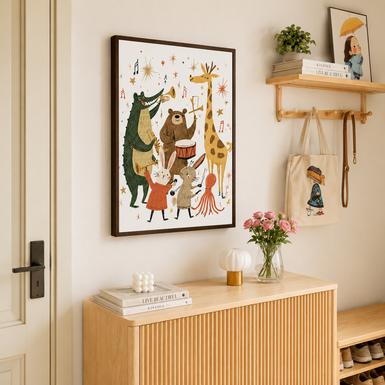 Animal Band Canvas Wall Art Aura Canvas