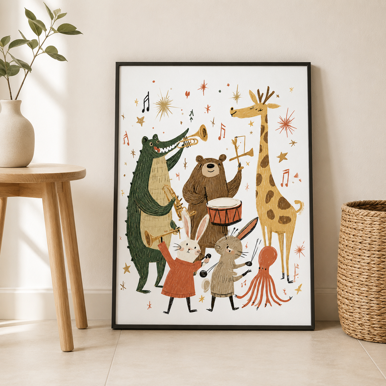 Animal Band Canvas Wall Art Aura Canvas
