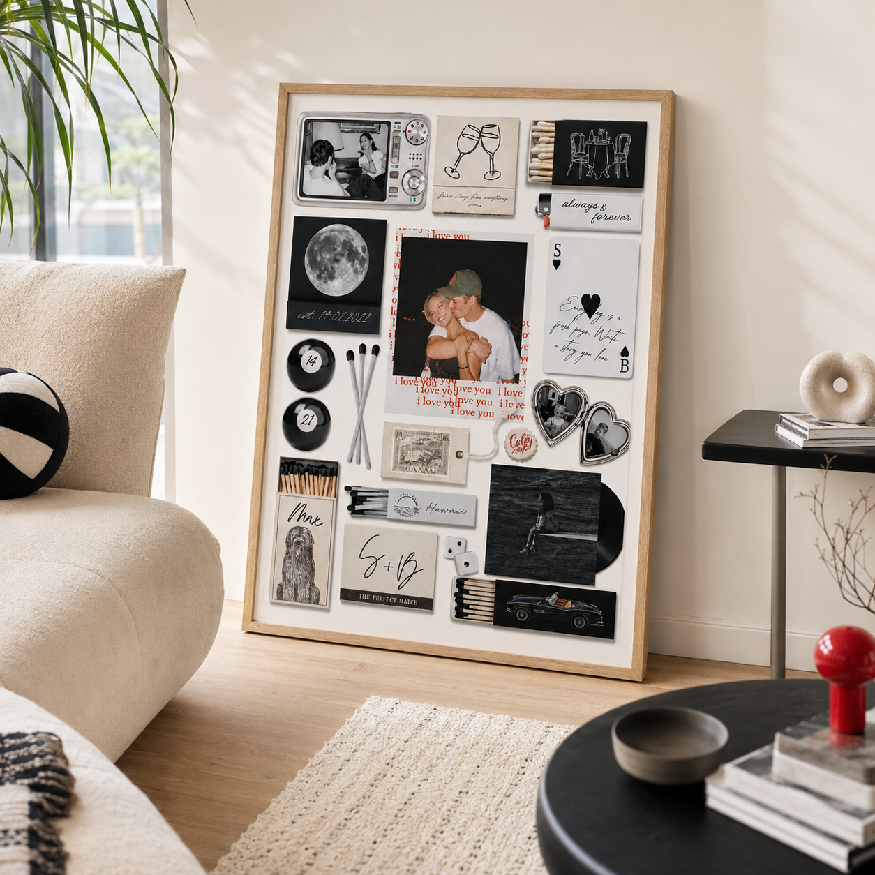 Custom Couple Keepsake Collage Canvas Aura Canvas
