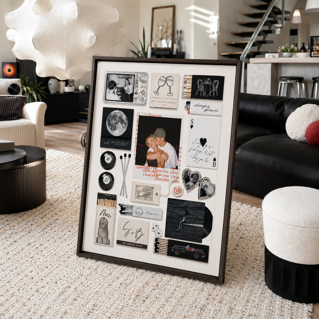 Custom Couple Keepsake Collage Canvas Aura Canvas