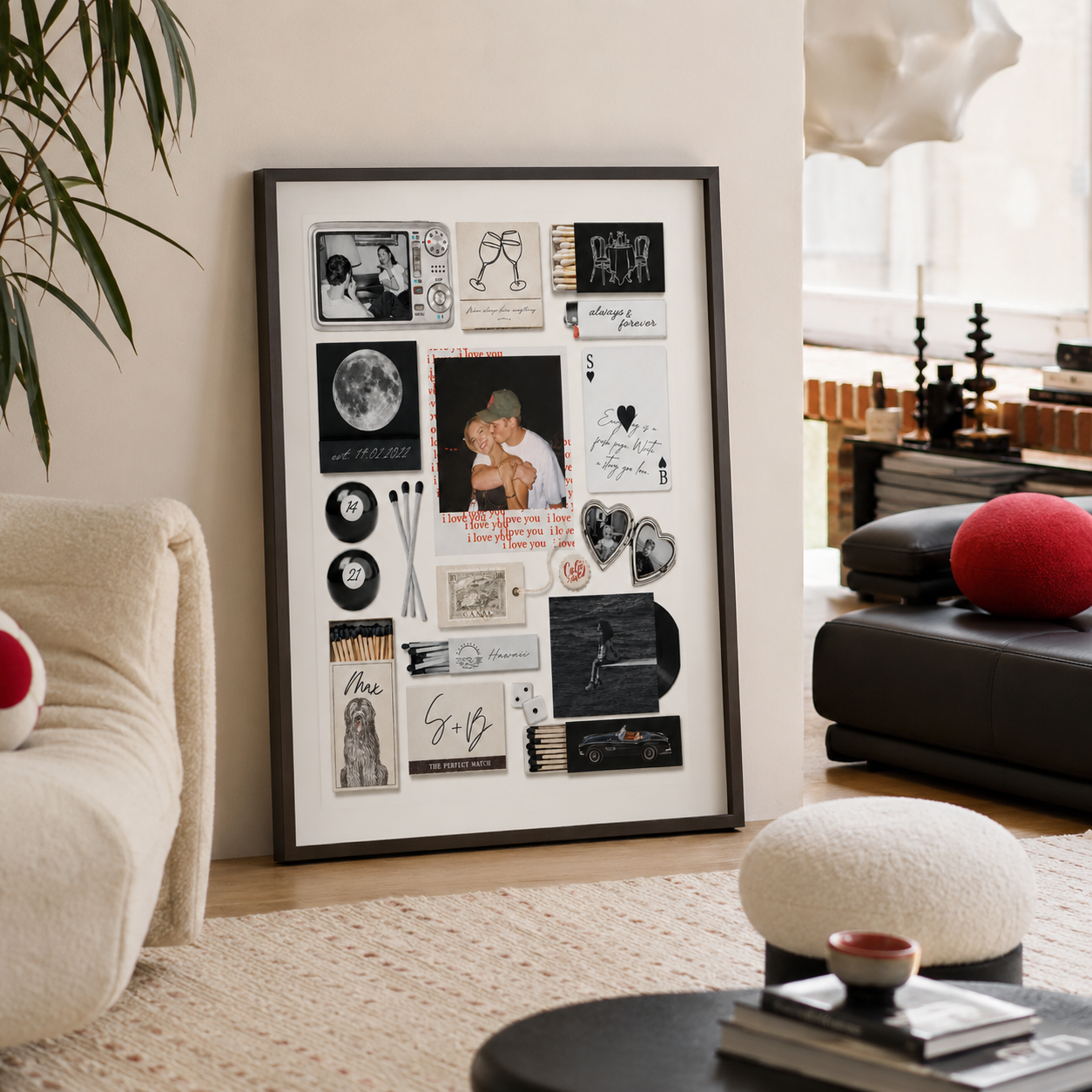 Custom Couple Keepsake Collage Canvas Aura Canvas