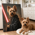 Custom Space Warrior Pet Portrait Canvas Aura Canvas