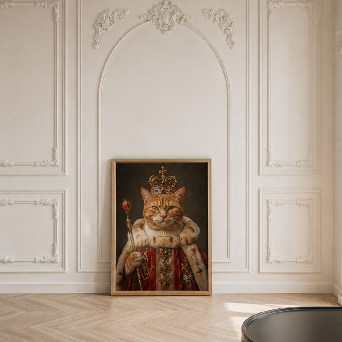 Custom Royal Cat Portrait Canvas Aura Canvas