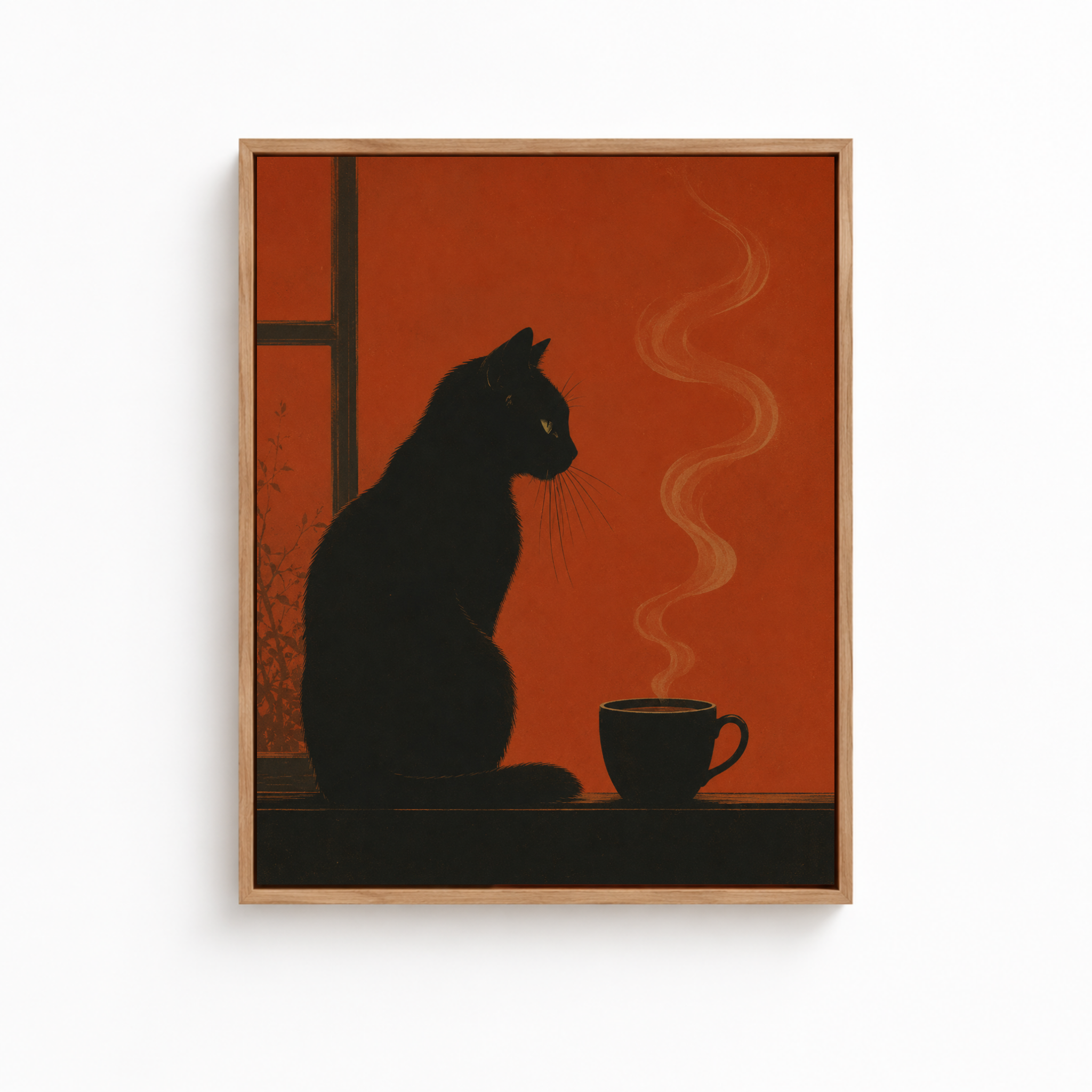 Midnight Rose Black Cat Canvas Wall Art Aura Canvas