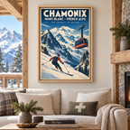 Mont-Tremblant Vintage Ski Canvas Wall Art - canvas artwork view 5