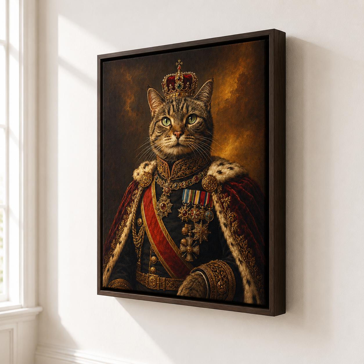 Custom Royal Pet Portrait Canvas