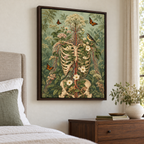 Vintage Botanical Human Anatomy Canvas Wall Art