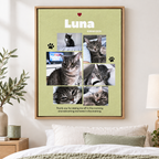 Custom Pet Photo Collage Canvas Wall Art - personalized canvas detail 4