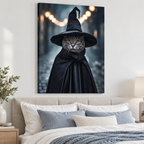 Custom Witch Hat Pet Portrait Canvas Wall Art - personalized canvas detail 9