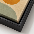 Abstract Couple Canvas Wall Art black frame detail
