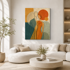 Abstract Couple Canvas Wall Art unframed canvas