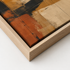 Abstract Desert Canvas Wall Art natural frame detail