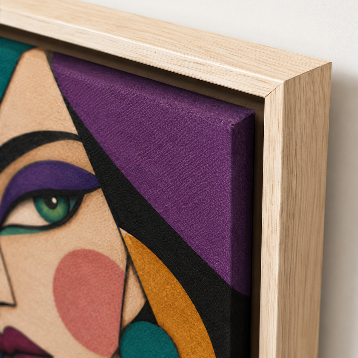 Abstract Geometric Woman Canvas Wall Art Aura Canvas
