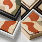 Abstract Neutral Canvas Wall Art frame detail collage