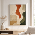 Abstract Neutral Canvas Wall Art front-facing hero mockup