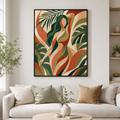 Abstract Tropical Woman Canvas Wall Art Aura Canvas