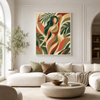Abstract Tropical Woman Canvas Wall Art Aura Canvas