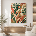 Abstract Tropical Woman Canvas Wall Art Aura Canvas