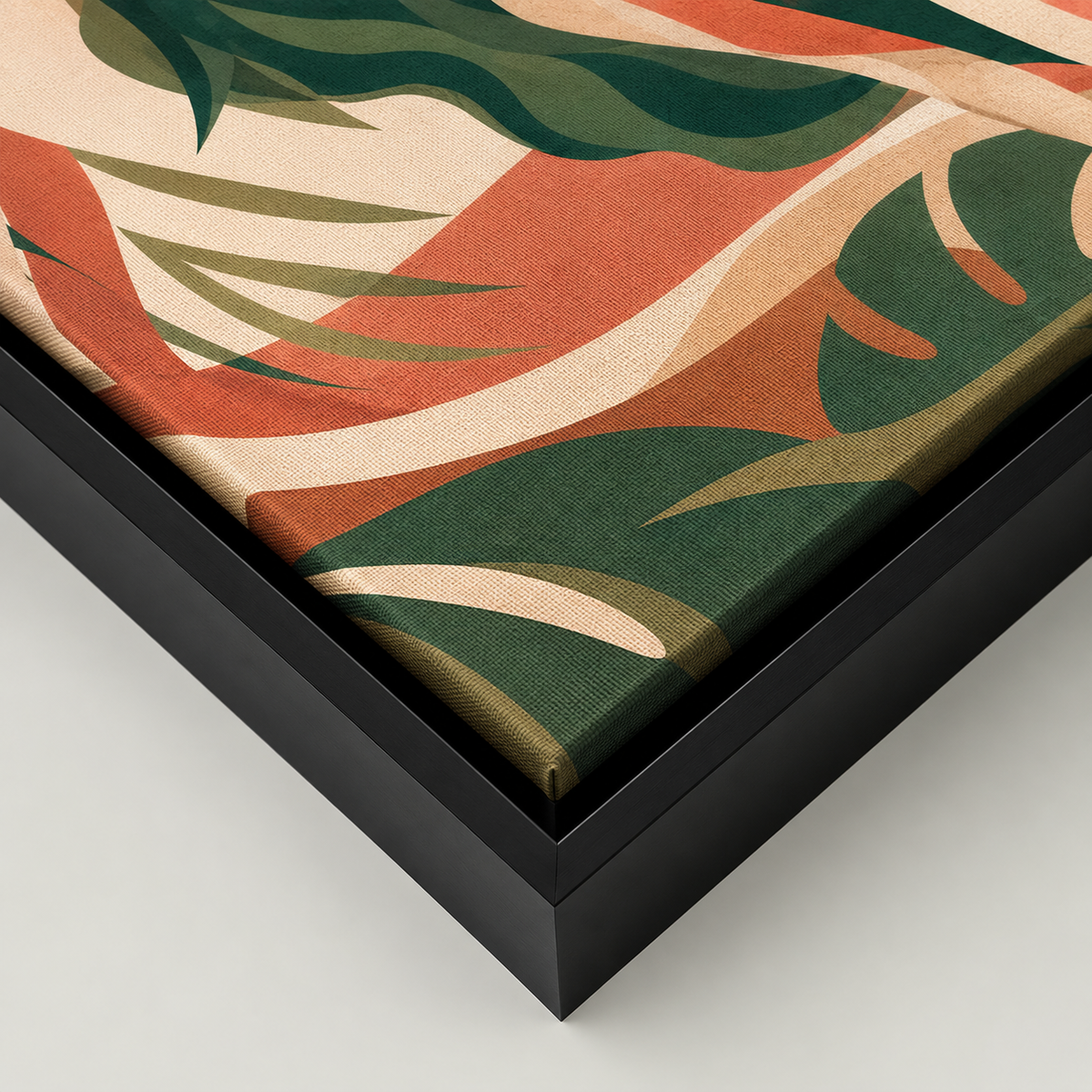 Abstract Tropical Woman Canvas Wall Art Aura Canvas