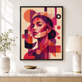 Abstract Woman Portrait Canvas Wall Art Aura Canvas