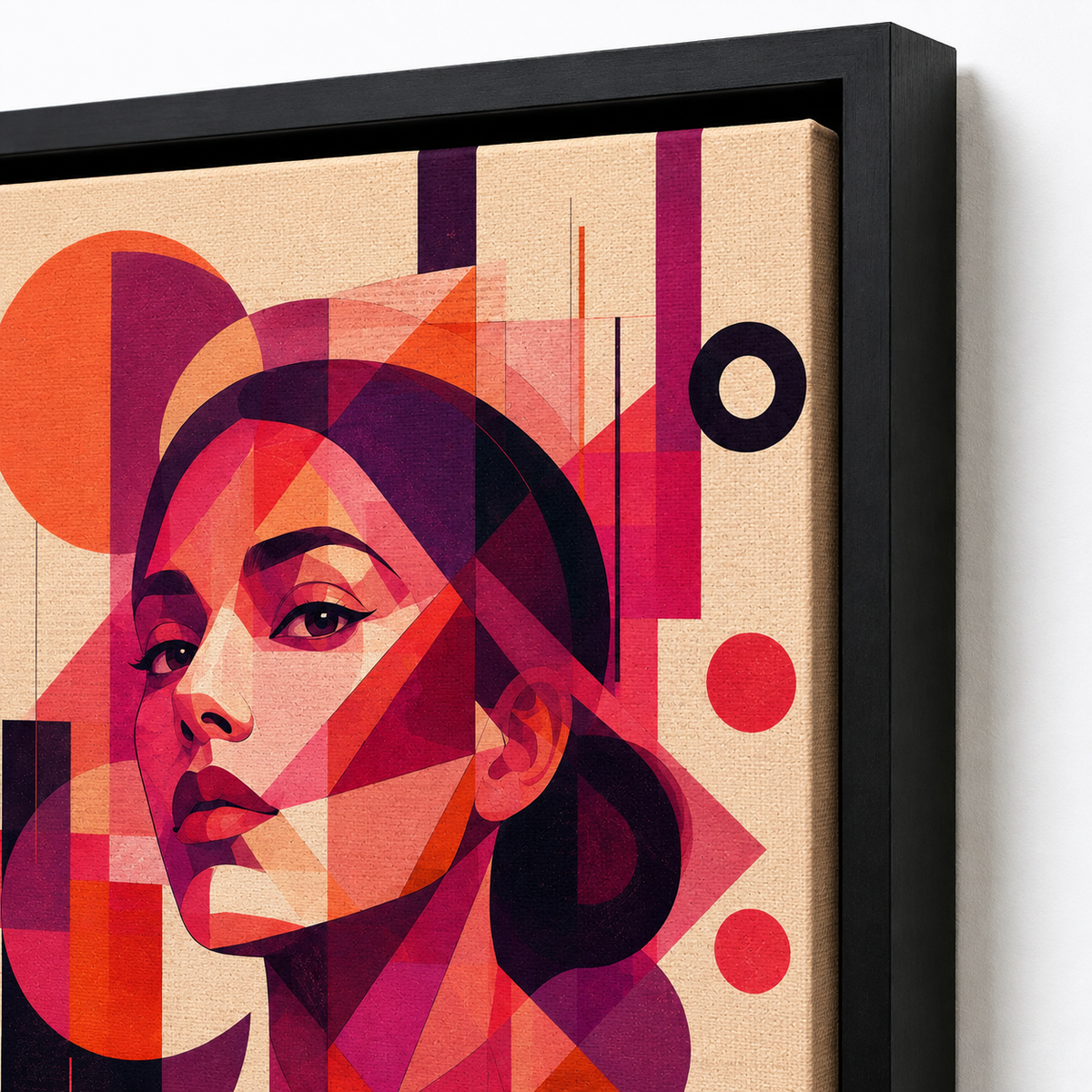Abstract Woman Portrait Canvas Wall Art Aura Canvas