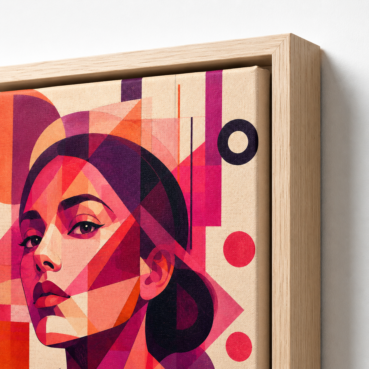 Abstract Woman Portrait Canvas Wall Art Aura Canvas