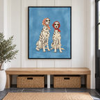 Funny Dalmatian Dogs in Sunglasses Canvas Wall Art