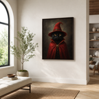 Custom Witch Pet Portrait Canvas Wall Art