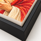 Sacred Heart of Jesus Pencil Style Canvas Wall Art - canvas detail view 10