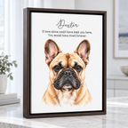 Custom Pet Memorial Portrait frame detail