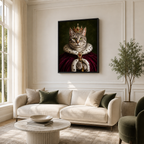 Custom Royal Pet Portrait Canvas - custom portrait canvas view