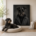 Custom Stylish Dog Portrait Canvas Wall Art